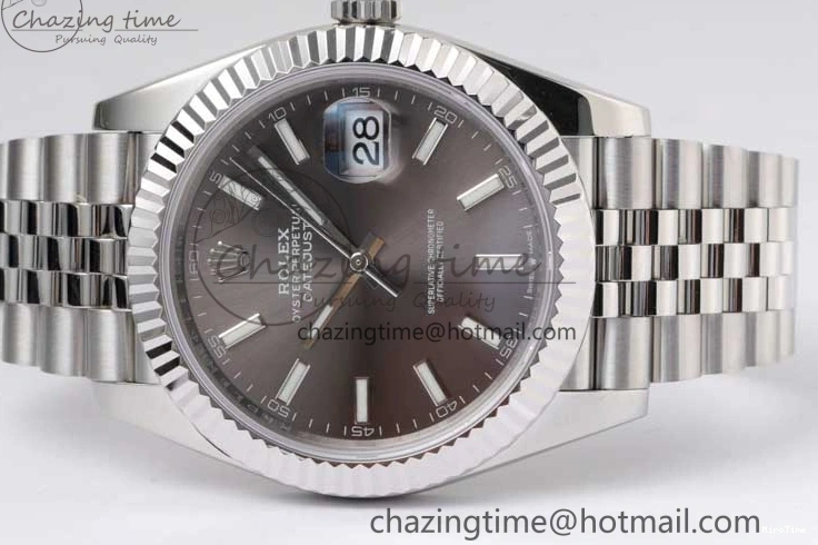 MiroTime 0314 Trendsetting DateJust 41 126334 ZF 1:1 Best Edition 904L Steel Gray Dial Stick Marker on Jubilee Bracelet A 2372